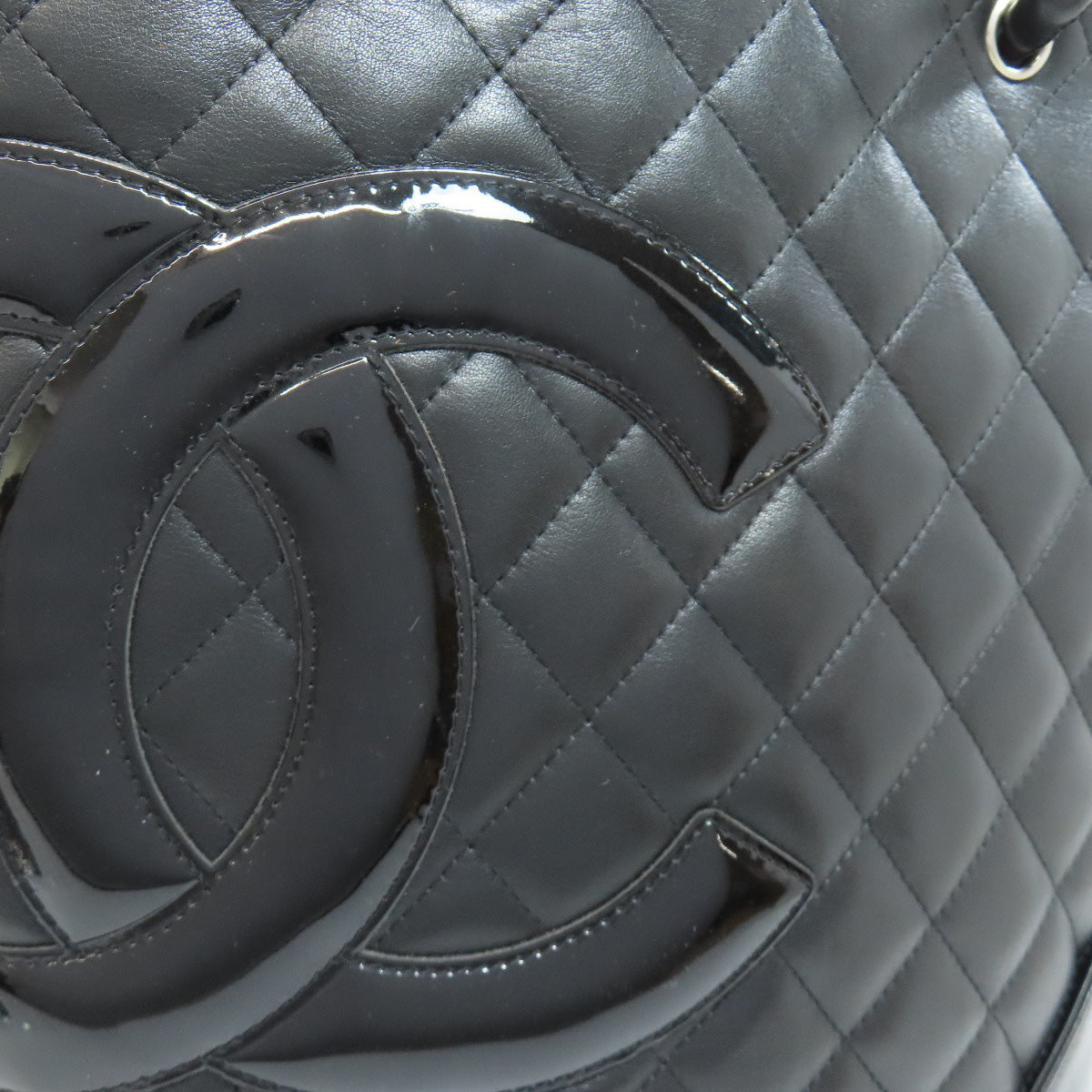 CHANEL CAMBON LINE SilverHardware Tote Bag Calf Ladies [Used]