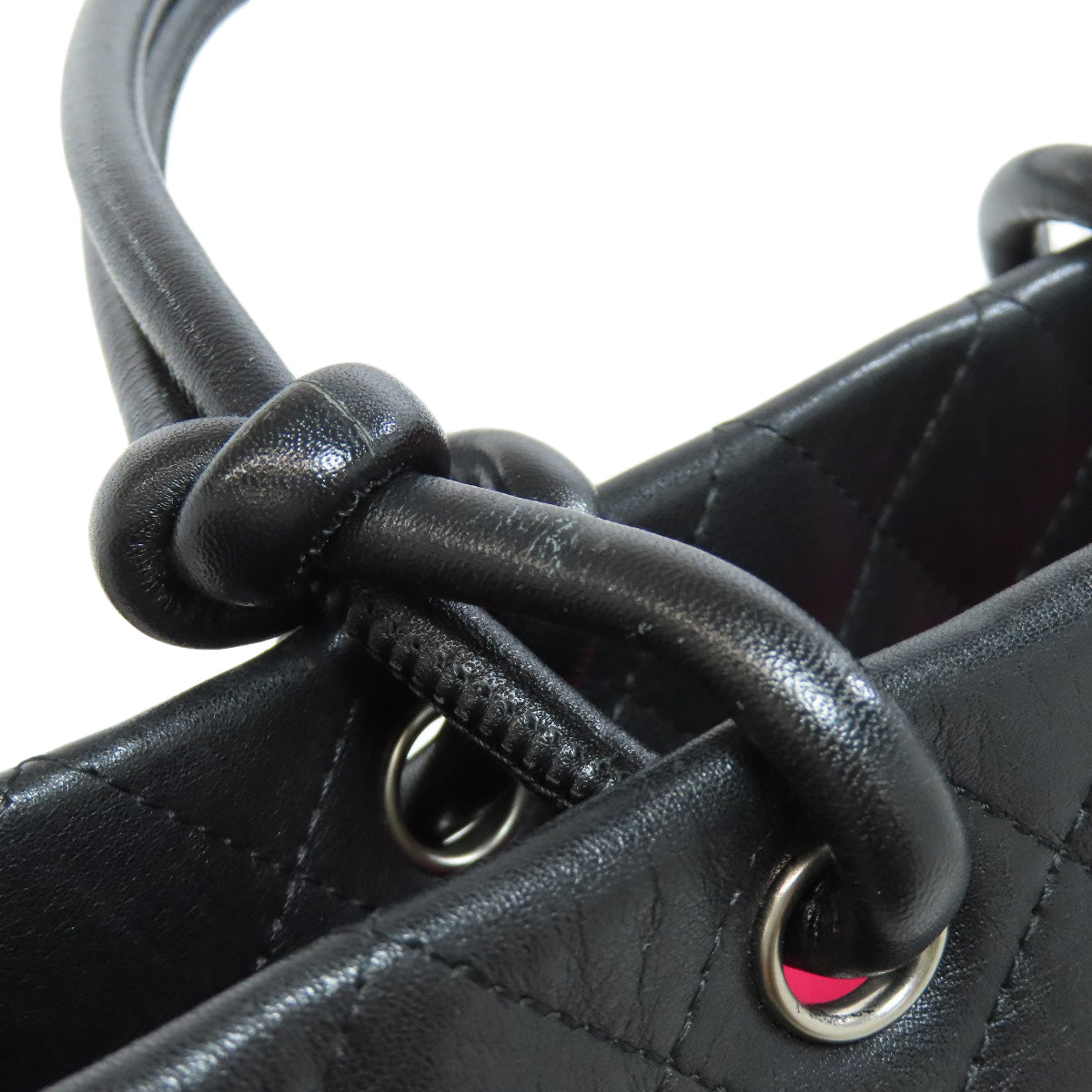 CHANEL CAMBON LINE SilverHardware Tote Bag Calf Ladies [Used]