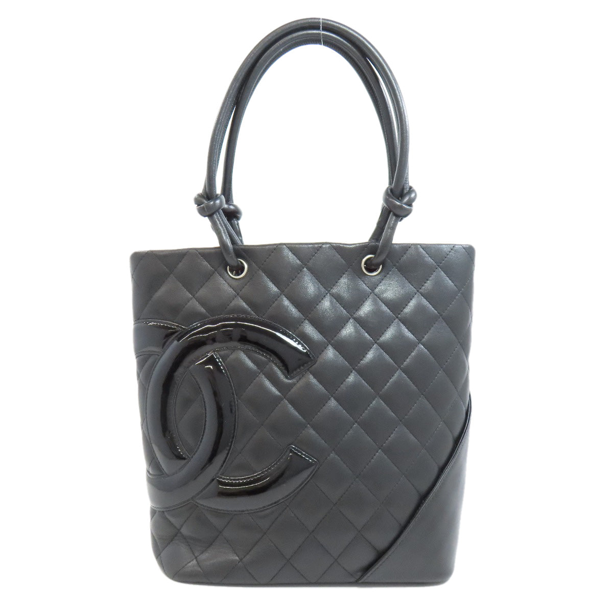CHANEL CAMBON LINE SilverHardware Tote Bag Calf Ladies [Used]