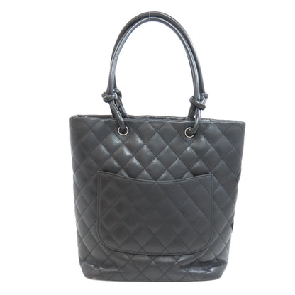CHANEL CAMBON LINE SilverHardware Tote Bag Calf Ladies [Used]