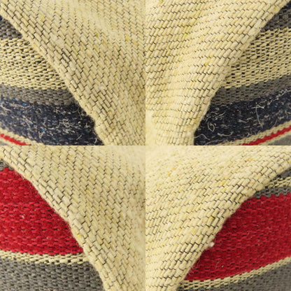 CHANEL Deauville Drawstring Bag SilverHardware Shoulder Bag Canvas Ladies [Used]