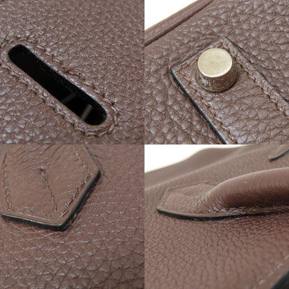 HERMES Birkin 35 Dark Brown SilverHardware Handbag Togo Ladies [Used]