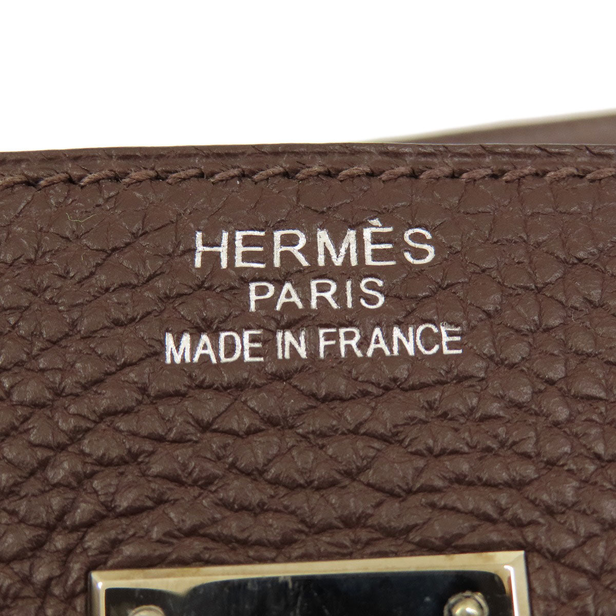 HERMES   Handbag Birkin 35 Dark Brown SilverHardware Togo Ladies