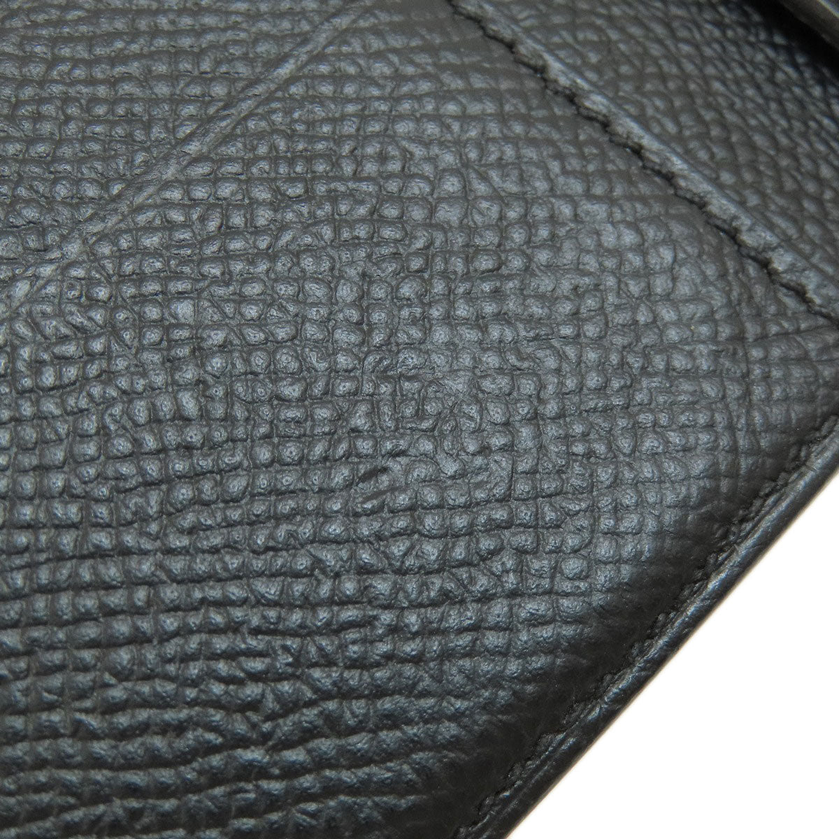 HERMES Click 12 Black Black GoldHardware Bifold Wallet with Coin Pocket Epsom Ladies [Used]