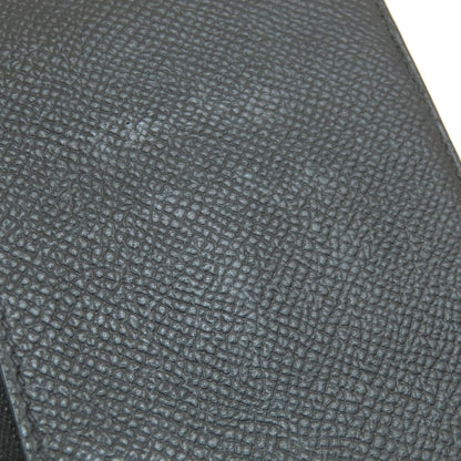 HERMES Click 12 Black Black GoldHardware Bifold Wallet with Coin Pocket Epsom Ladies [Used]