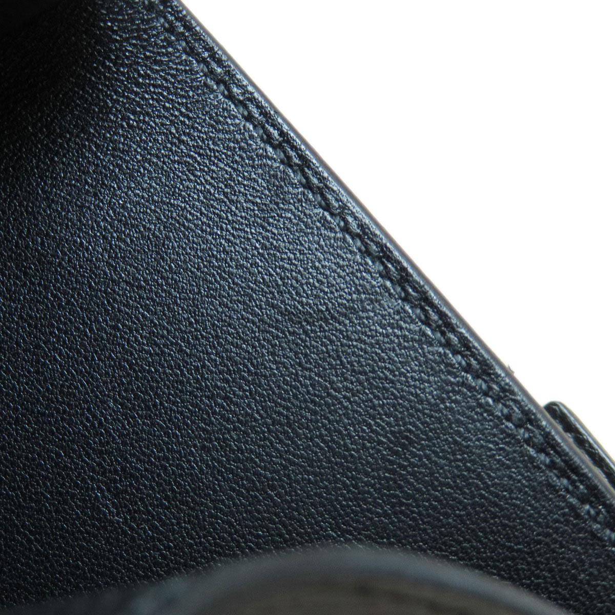 HERMES Click 12 Black Black GoldHardware Bifold Wallet with Coin Pocket Epsom Ladies [Used]