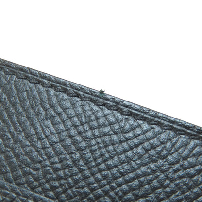 HERMES Click 12 Black Black GoldHardware Bifold Wallet with Coin Pocket Epsom Ladies [Used]