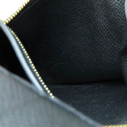 HERMES Click 12 Black Black GoldHardware Bifold Wallet with Coin Pocket Epsom Ladies [Used]