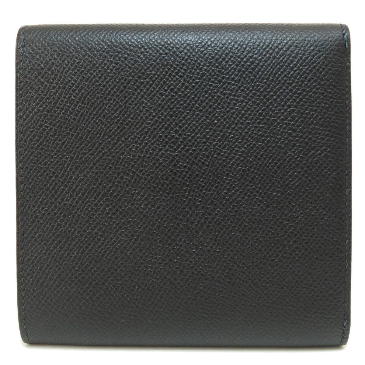 HERMES Click 12 Black Black GoldHardware Bifold Wallet with Coin Pocket Epsom Ladies [Used]