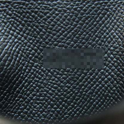 HERMES Click 12 Black Black GoldHardware Bifold Wallet with Coin Pocket Epsom Ladies [Used]