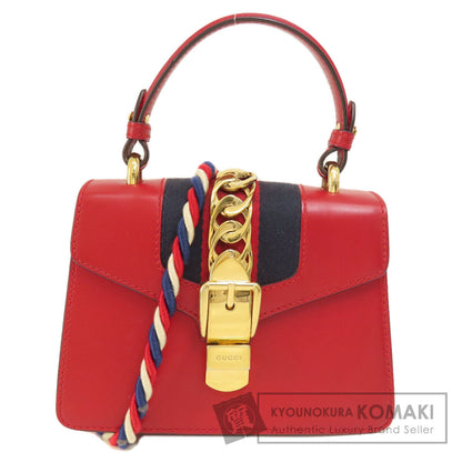 GUCCI 4720270 Sylvie 2WAY Handbag Calf Ladies [Used]