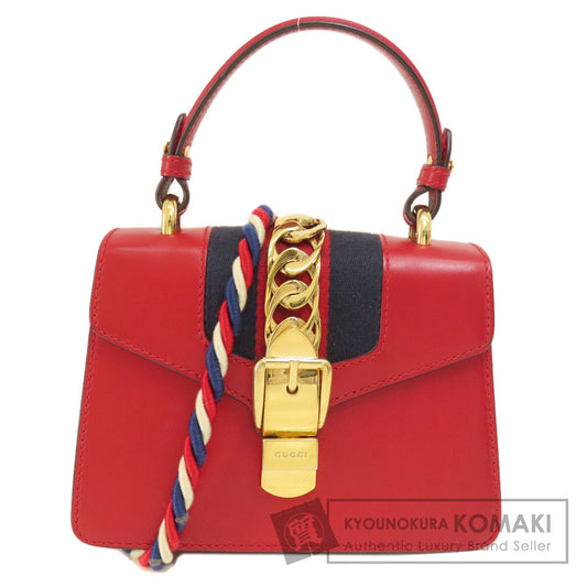 GUCCI 4720270 Sylvie 2WAY Handbag Calf Ladies [Used]