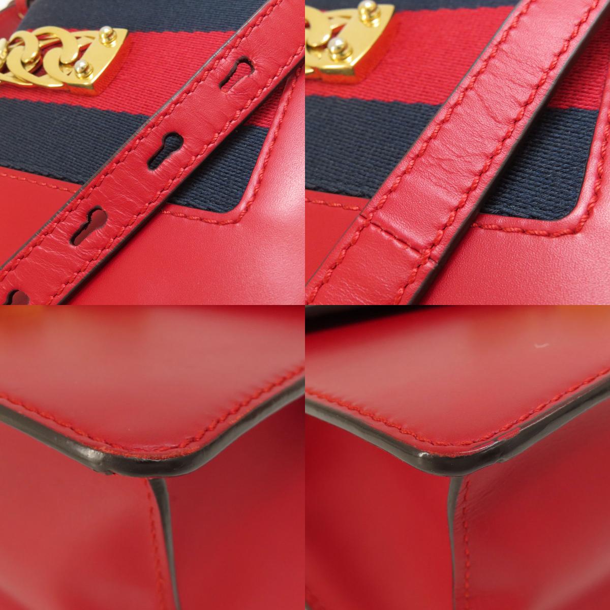 GUCCI 4720270 Sylvie 2WAY Handbag Calf Ladies [Used]