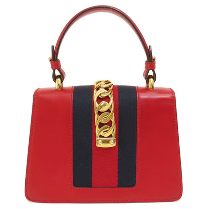 GUCCI 4720270 Sylvie 2WAY Handbag Calf Ladies [Used]