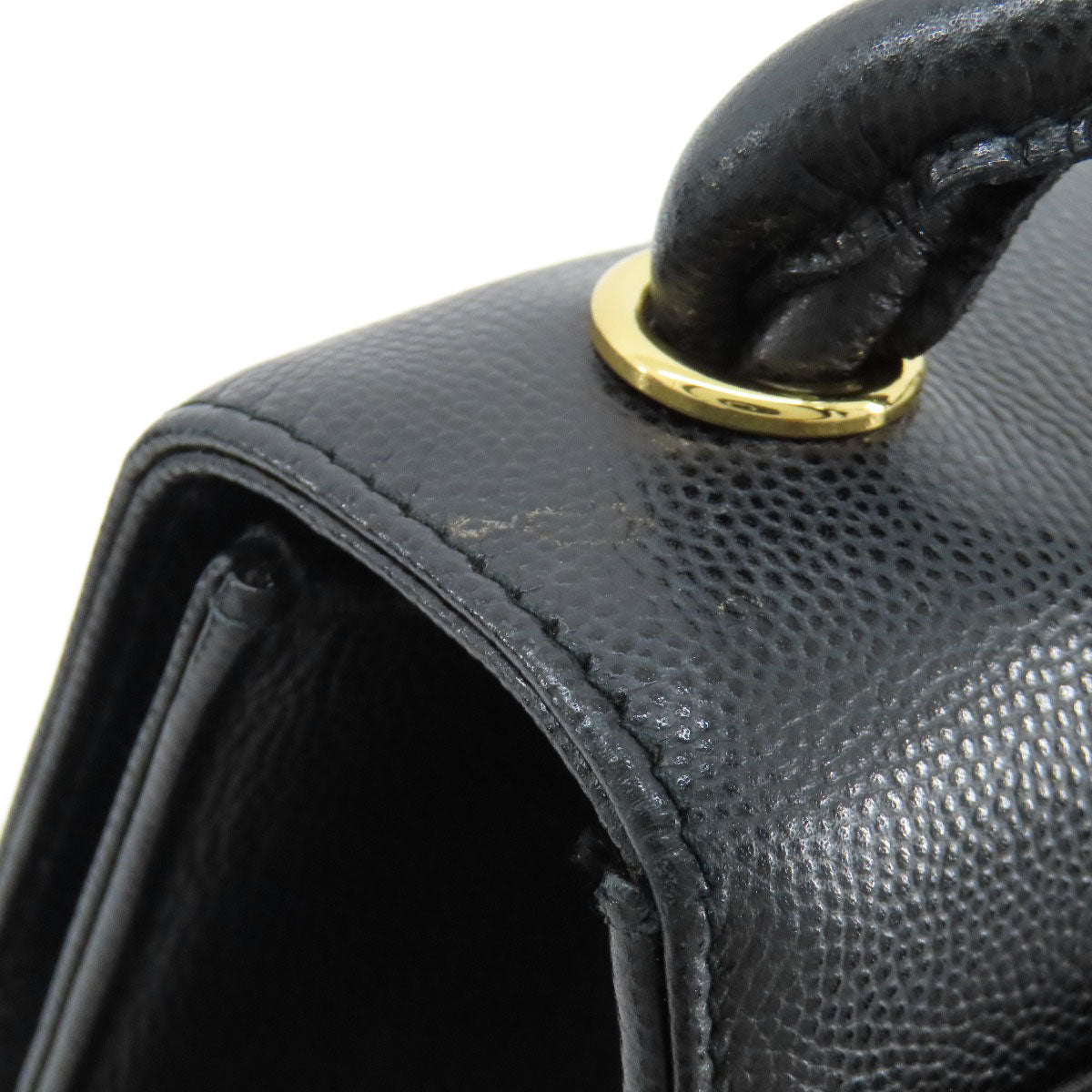 CHANEL COCO Mark GoldHardware Shoulder Bag Grained Calfskin Skin Ladies [Used]
