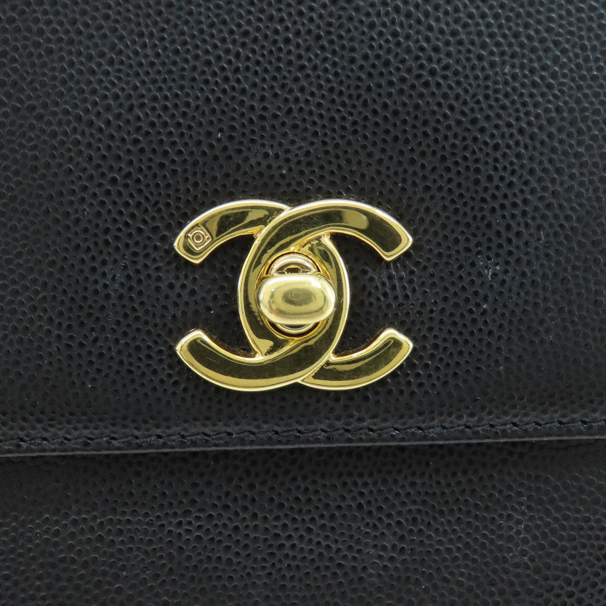 CHANEL COCO Mark GoldHardware Shoulder Bag Grained Calfskin Skin Ladies [Used]