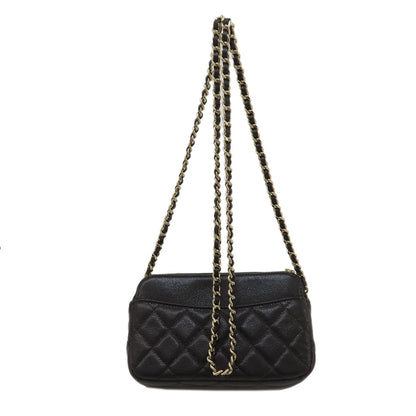 CHANEL ChainShoulder Matelasse GoldHardware Shoulder Bag Grained Calfskin Skin Ladies [Used]