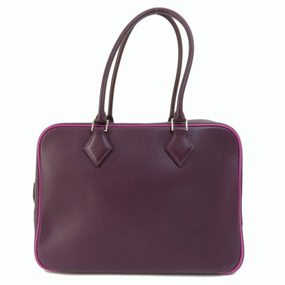 HERMES   Handbag Plum 28 Purple SilverHardware Epsom Ladies