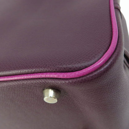 HERMES   Handbag Plum 28 Purple SilverHardware Epsom Ladies