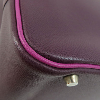 HERMES   Handbag Plum 28 Purple SilverHardware Epsom Ladies