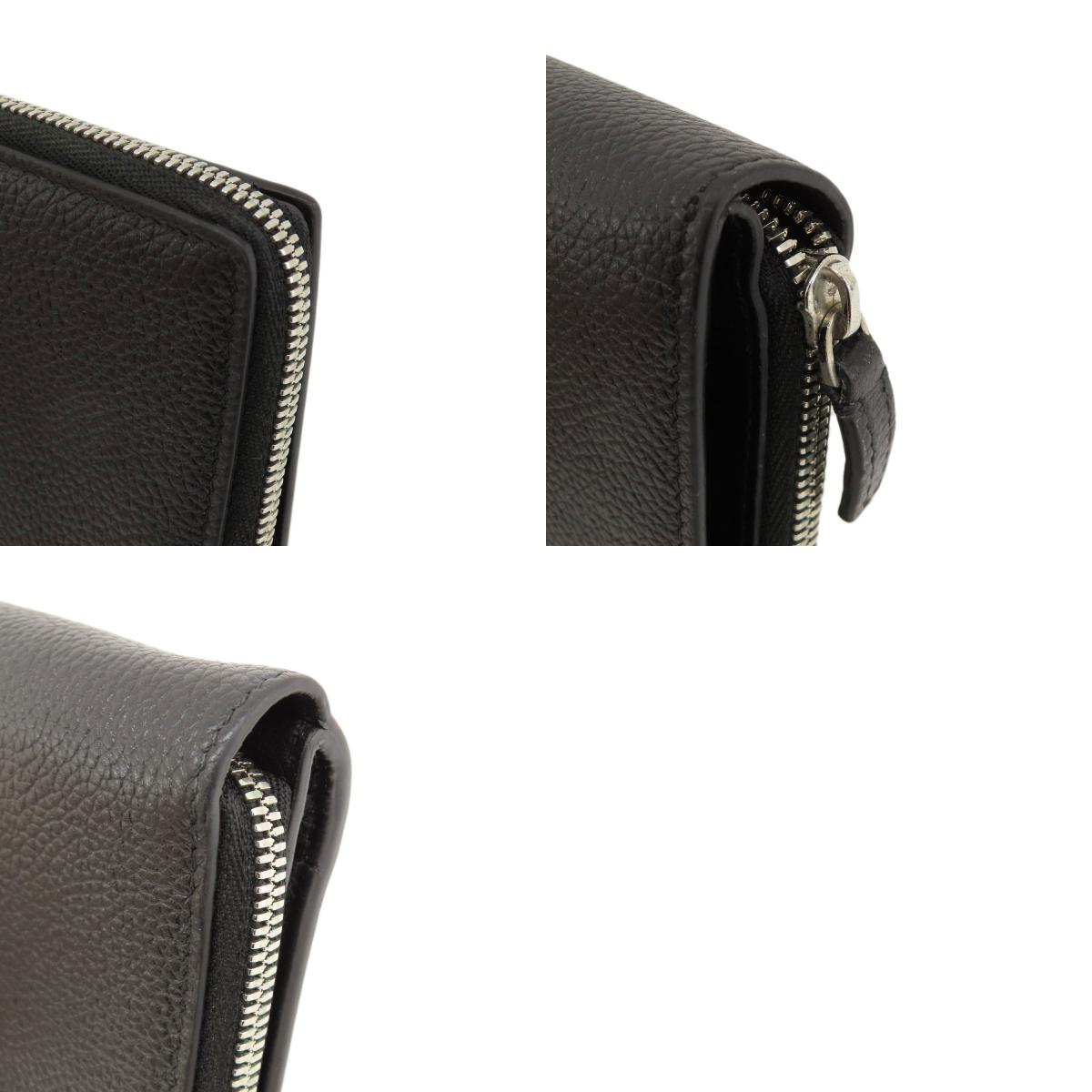 BALENCIAGA 650879 logo Bifold Wallet with Coin Pocket Leather Ladies [Used]