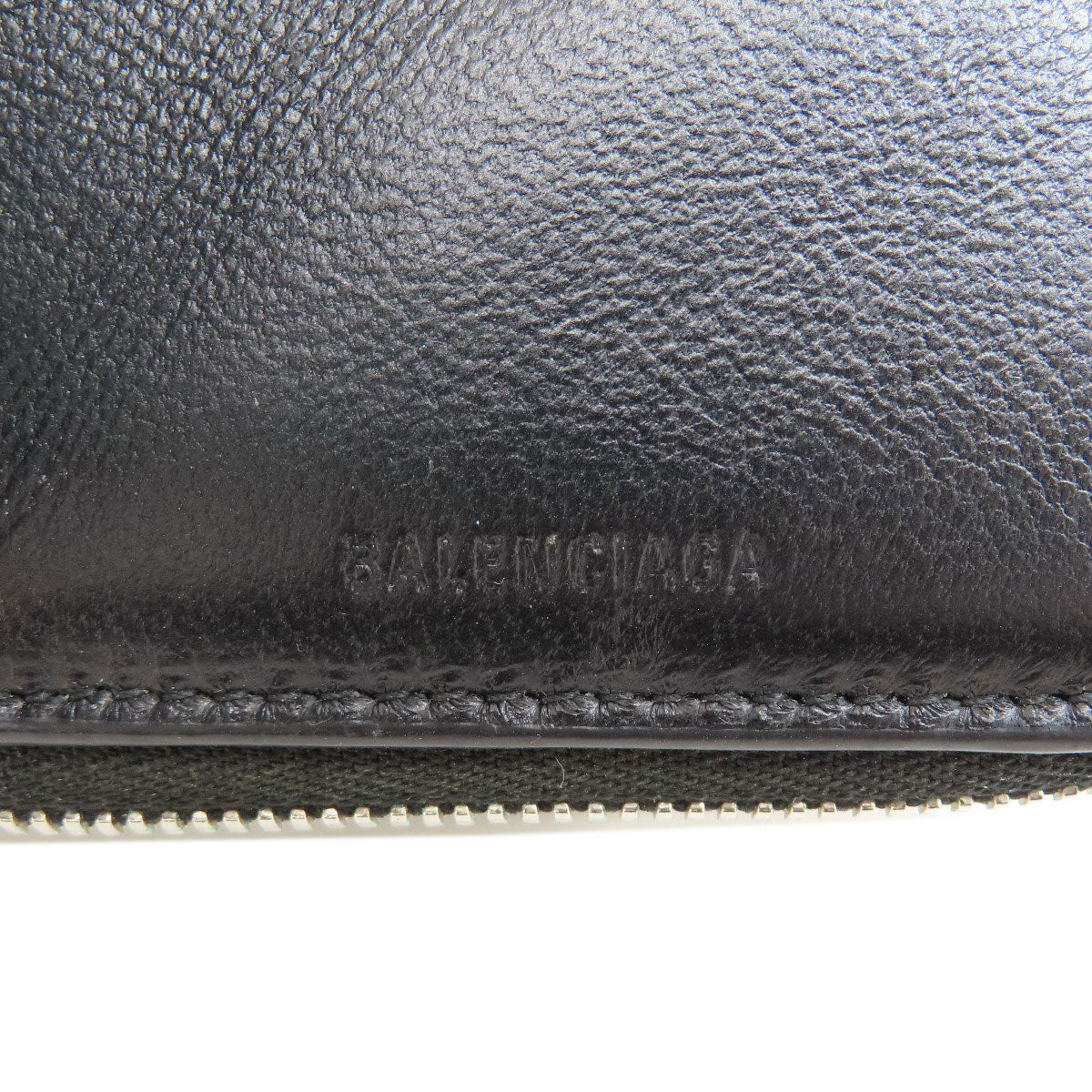 BALENCIAGA 650879 logo Bifold Wallet with Coin Pocket Leather Ladies [Used]