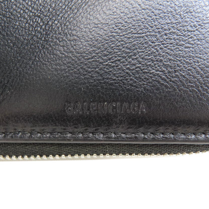 BALENCIAGA 650879 logo Bifold Wallet with Coin Pocket Leather Ladies [Used]