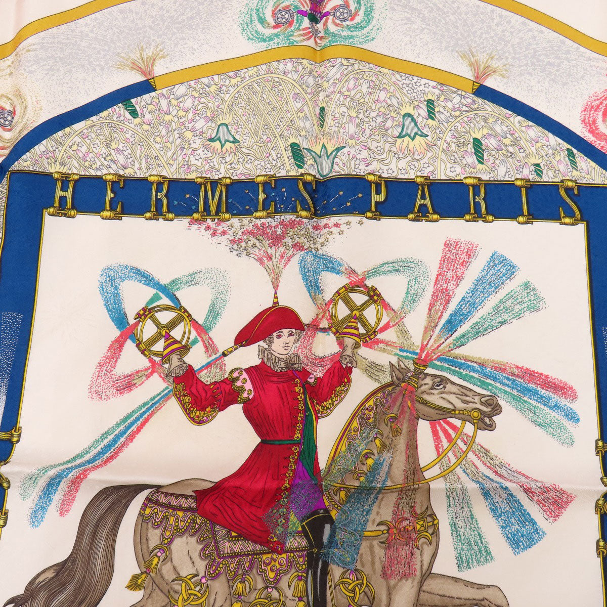 HERMES   Scarf Carre90 FEUX D ARTIFICE Silk Ladies