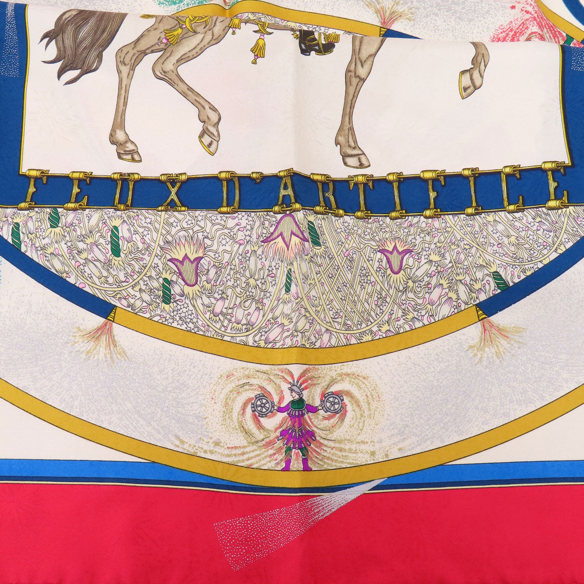 HERMES   Scarf Carre90 FEUX D ARTIFICE Silk Ladies