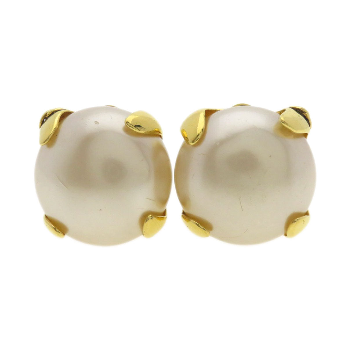 CHANEL   Earring Fake pearl Metal Ladies