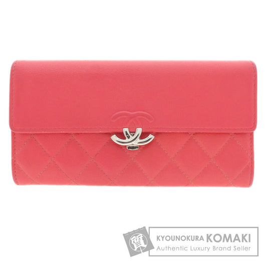 CHANEL   Long wallet (with coin pocket) half coco Calf Ladies