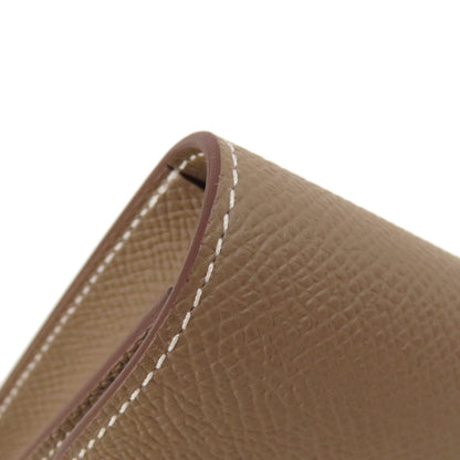 HERMES Constance Slim Etoupe GoldHardware coin purse Epsom Ladies [Used]