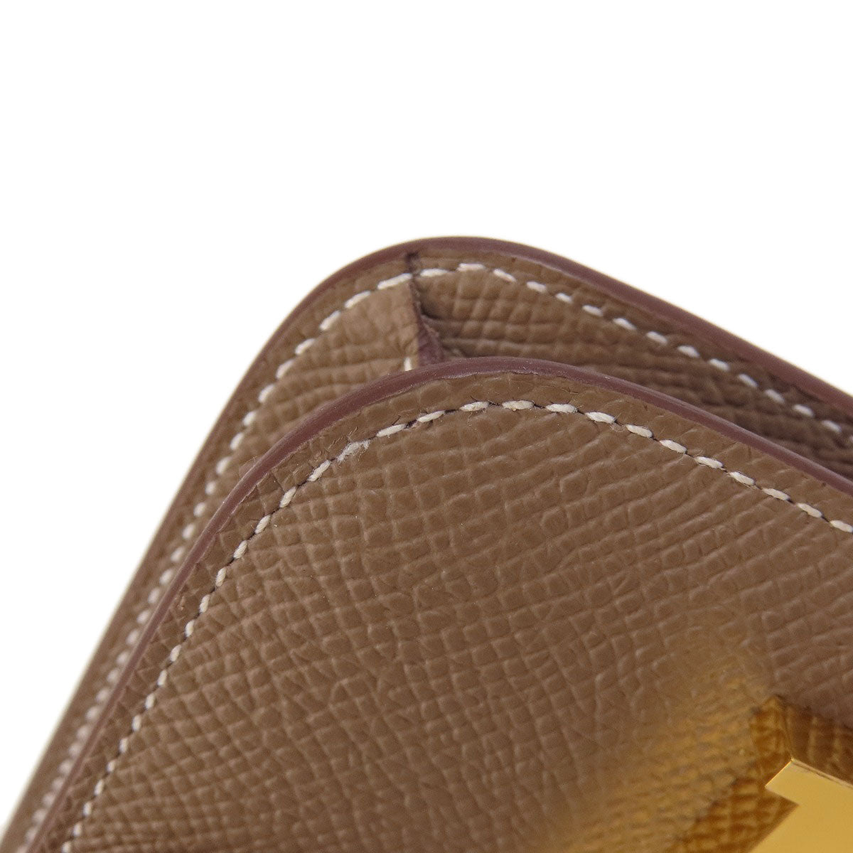 HERMES Constance Slim Etoupe GoldHardware coin purse Epsom Ladies [Used]