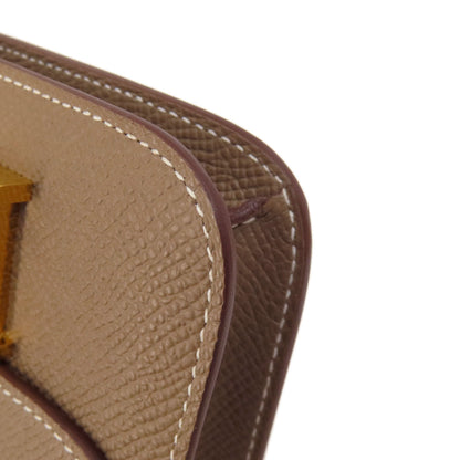 HERMES Constance Slim Etoupe GoldHardware coin purse Epsom Ladies [Used]