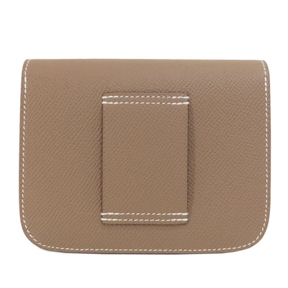 HERMES Constance Slim Etoupe GoldHardware coin purse Epsom Ladies [Used]