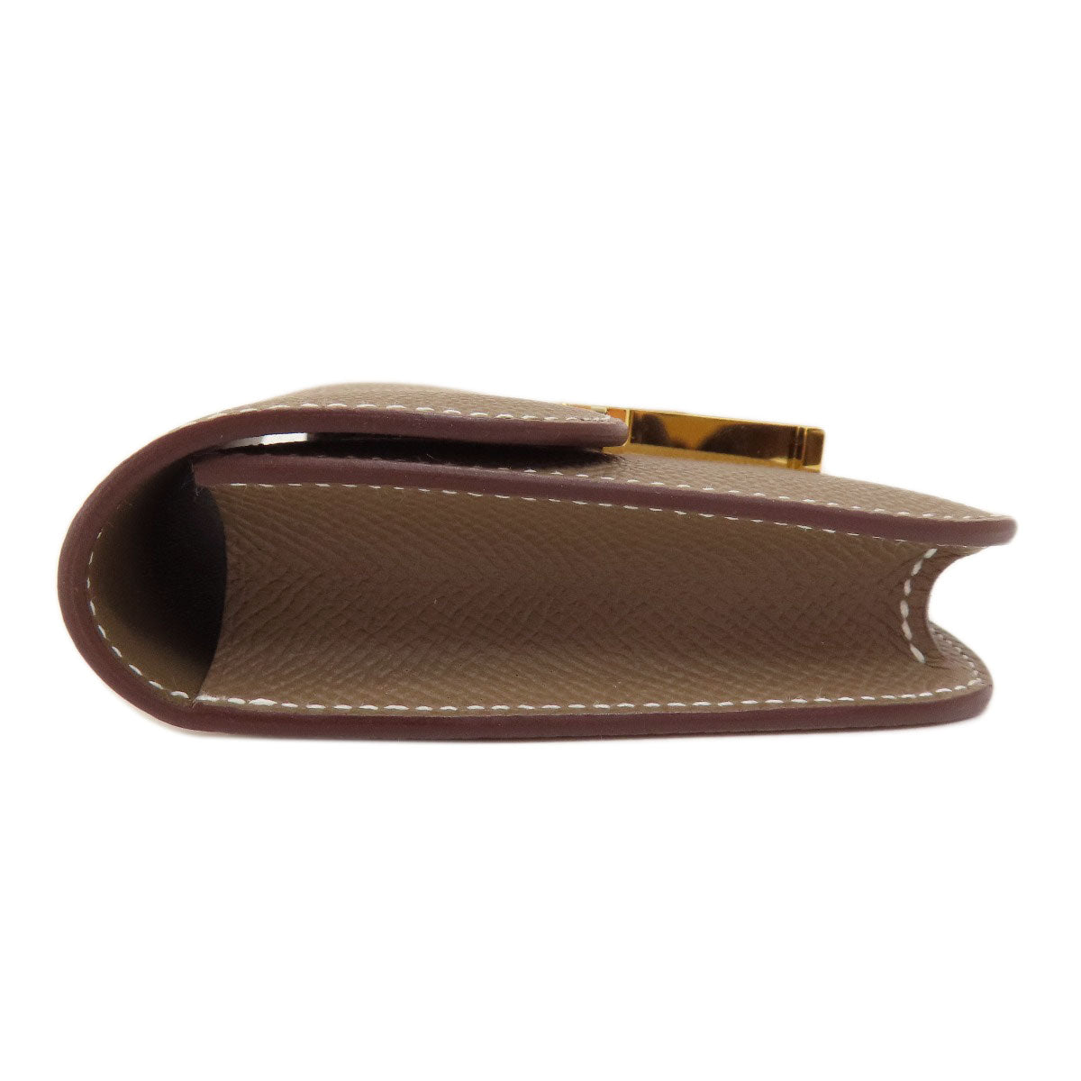 HERMES Constance Slim Etoupe GoldHardware coin purse Epsom Ladies [Used]