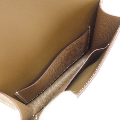 HERMES Constance Slim Etoupe GoldHardware coin purse Epsom Ladies [Used]