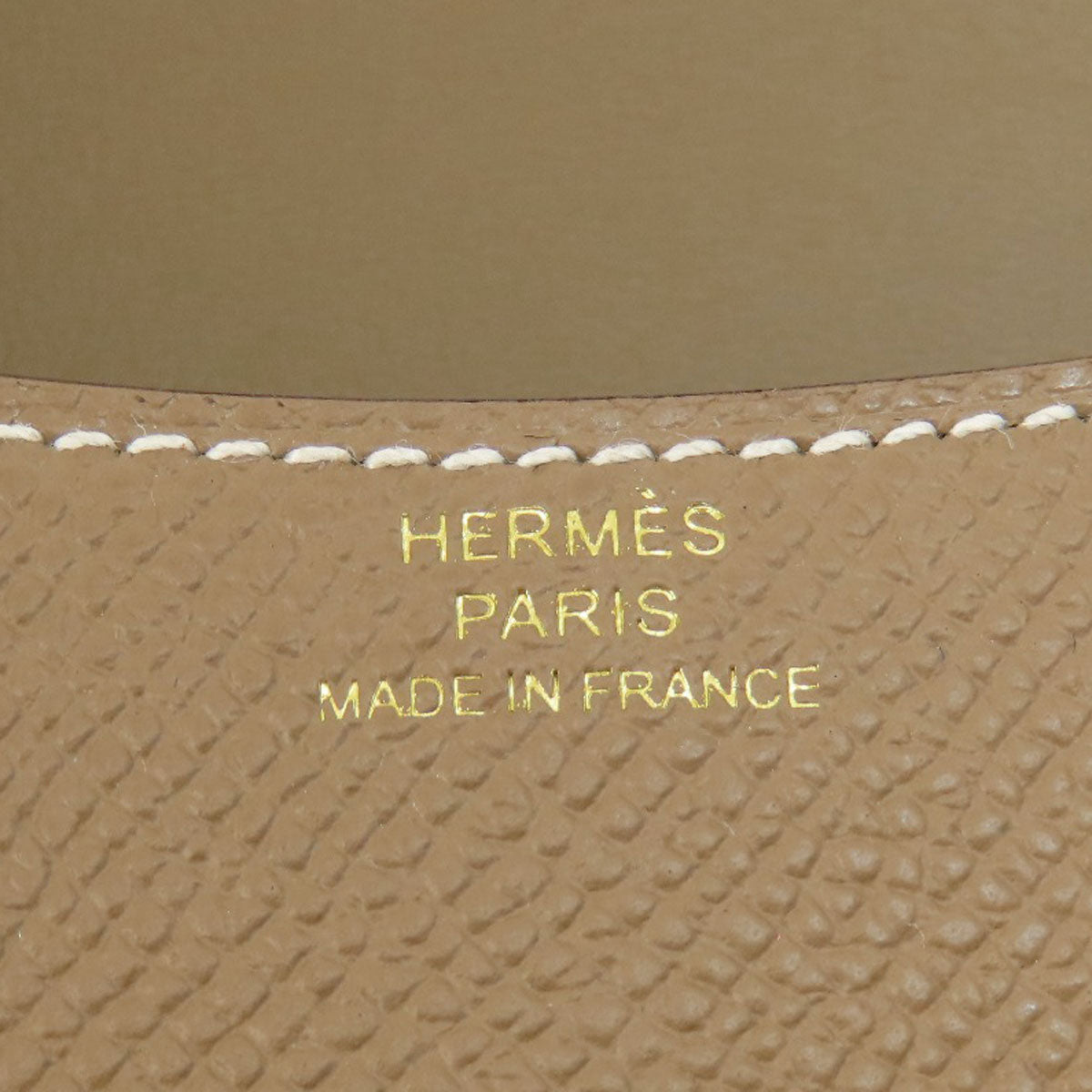HERMES Constance Slim Etoupe GoldHardware coin purse Epsom Ladies [Used]