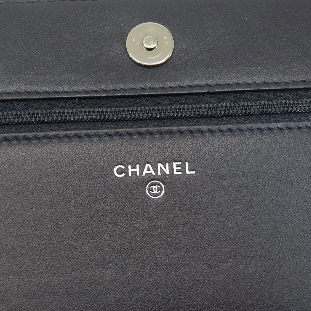 CHANEL   Long wallet (with coin pocket) Chain Wallet COCO Mark Silver Hardware Canvas Ladies