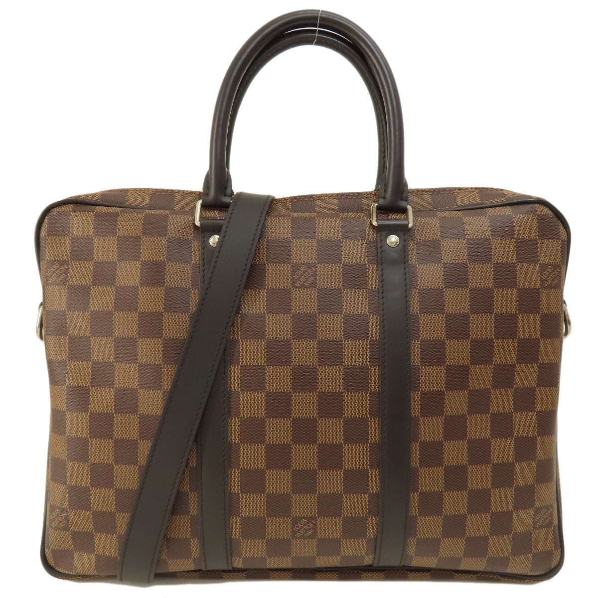 LOUIS VUITTON N41466 Porte-Documents・Voyage PM Damier Ebene Business bag Damier canvas Ladies [Used]