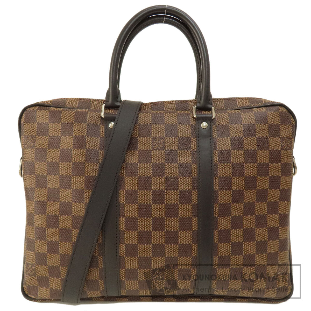LOUIS VUITTON N41466 Porte-Documents・Voyage PM Damier Ebene Business bag Damier canvas Ladies [Used]