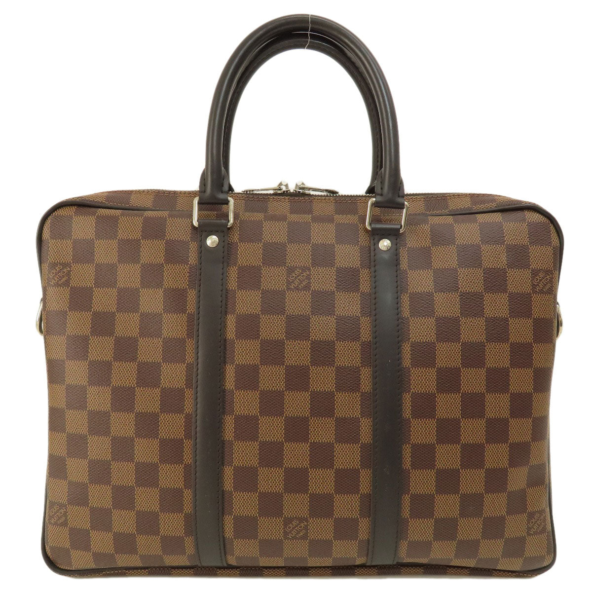 LOUIS VUITTON N41466 Porte-Documents・Voyage PM Damier Ebene Business bag Damier canvas Ladies [Used]