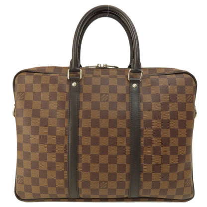 LOUIS VUITTON N41466 Porte-Documents・Voyage PM Damier Ebene Business bag Damier canvas Ladies [Used]