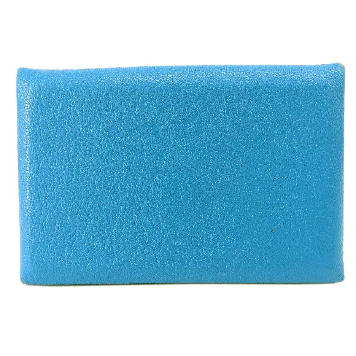 HERMES   coin purse Calviverso Blue Zanzibar Terre Battue Chevre Ladies