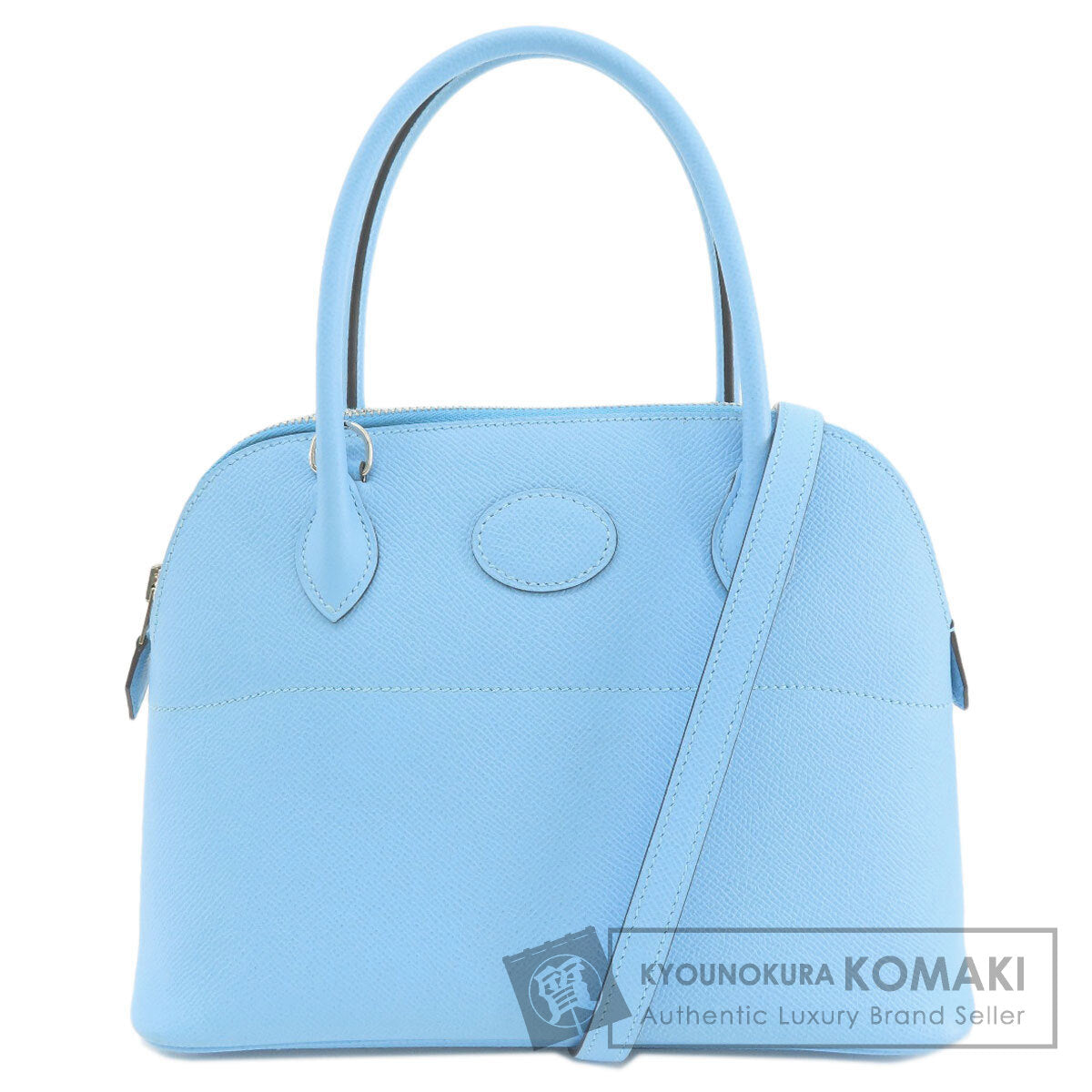 HERMES   Handbag Bolide27 Celeste SilverHardware Epsom Ladies