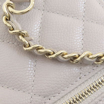 CHANEL Chain wallet Matelasse GoldHardware Long wallet (with coin pocket) Grained Calfskin Skin Ladies [Used]