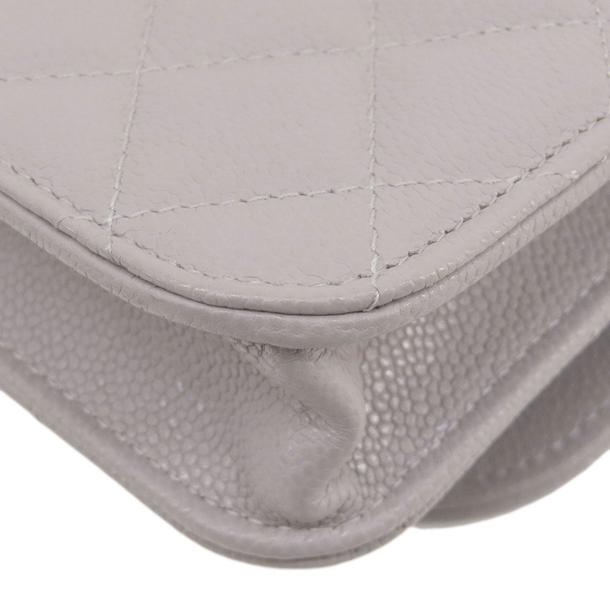 CHANEL Chain wallet Matelasse GoldHardware Long wallet (with coin pocket) Grained Calfskin Skin Ladies [Used]