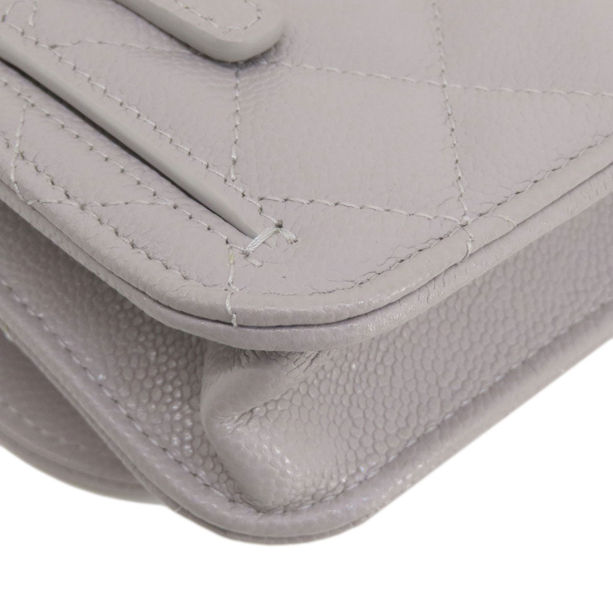 CHANEL Chain wallet Matelasse GoldHardware Long wallet (with coin pocket) Grained Calfskin Skin Ladies [Used]