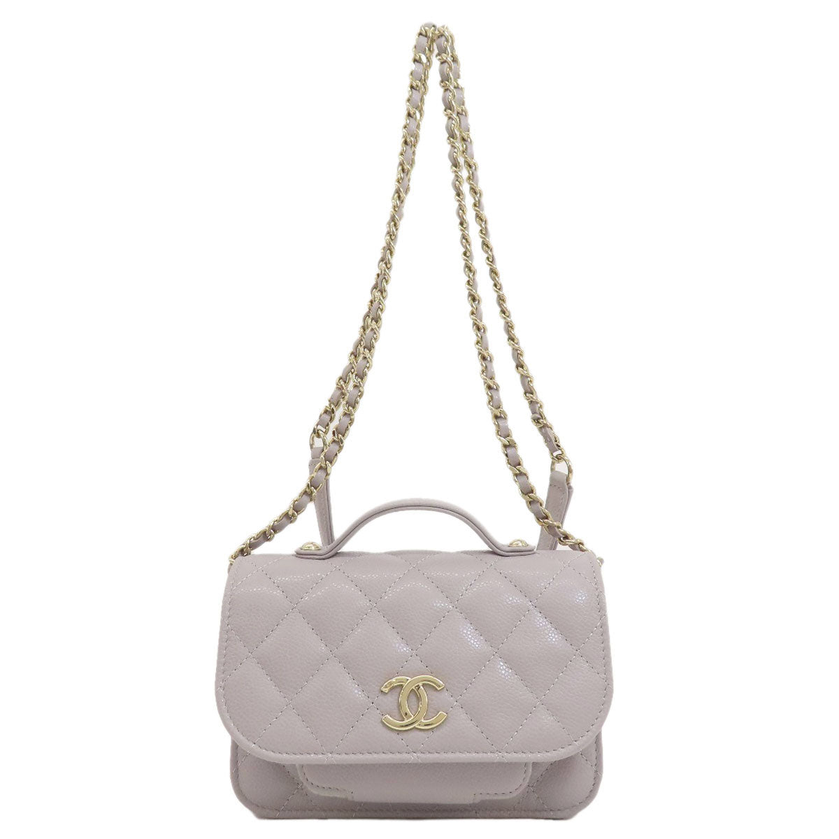CHANEL Chain wallet Matelasse GoldHardware Long wallet (with coin pocket) Grained Calfskin Skin Ladies [Used]