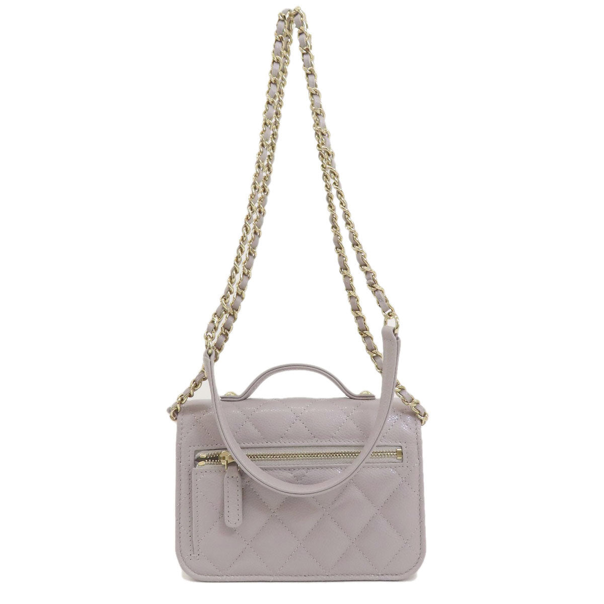 CHANEL Chain wallet Matelasse GoldHardware Long wallet (with coin pocket) Grained Calfskin Skin Ladies [Used]